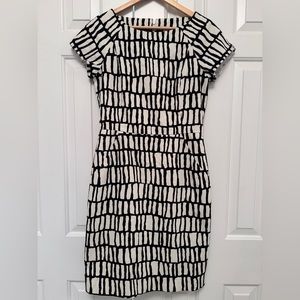 J.Crew Black White Sheath Dress